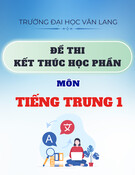 Đề thi Tiếng Trung 1 học kì 2 năm 2024-2025 có đáp án (Đề 1) - Kết thúc học phần