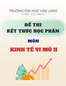 Đề thi Kinh tế vi mô II học kì 2 năm 2024-2025 có đáp án (Đề 2) - Kết thúc học phần