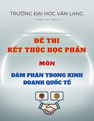 Đề thi Đàm phán trong kinh doanh quốc tế học kì 1 năm 2024-2025