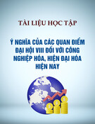 Ý nghĩa quan trọng của các quan điểm Đại hội VIII về công nghiệp hóa, hiện đại hóa hiện nay
