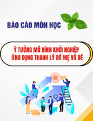 Ý tưởng mô hình khởi nghiệp ứng dụng thanh lý đồ mẹ và bé: Báo cáo môn học