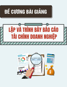 Đề cương bài giảng Lập và trình bày báo cáo tài chính doanh nghiệp: Bài 2