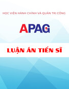 Luận án Tiến sĩ: Quản lý nhà nước về giảm nghèo bền vững tại các thành phố trực thuộc Trung ương Việt Nam - nghiên cứu thực tiễn tại Thành phố Hồ Chí Minh