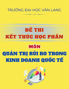 Đề thi Quản trị rủi ro trong kinh doanh quốc tế học kì 1 năm 2024-2025 có đáp án