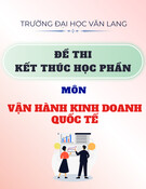 Đề thi Vận hành kinh doanh quốc tế học kì 2 năm 2024-2025 có đáp án