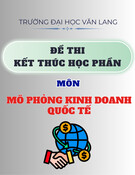 Đề thi Mô phỏng kinh doanh quốc tế học kì 2 năm 2024-2025 (có đáp án)