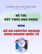Đề thi học kì 1 môn Đề án chuyên ngành kinh doanh quốc tế năm 2024-2025 - Đề thi kết thúc học phần
