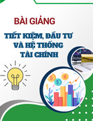 Bài giảng Tiết kiệm, đầu tư và hệ thống tài chính