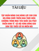 Tài liệu tập huấn nâng cao năng lực cán bộ, công chức triển khai Chương trình Mục tiêu quốc gia phát triển kinh tế - xã hội vùng đồng bào dân tộc thiểu số và miền núi
