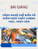 Bài giảng Công nghệ chế biến và kiểm soát chất lượng thịt, thủy sản [mới nhất]