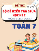 Đề tham khảo giữa kì 1 Toán 7 phòng GD&ĐT Quận 3 – TP HCM