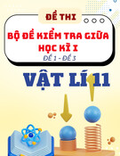 Bộ đề thi giữa học kì I môn Vật lí 11 (Đề 1 - Đề 3) - Kèm lời giải chi tiết