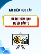 Tài liệu học phần Đồ án thẩm định dự án đầu tư chuẩn nhất