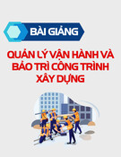 Bài giảng Quản lý vận hành và bảo trì công trình xây dựng [chuẩn nhất]