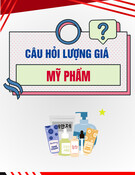 Câu hỏi lượng giá Mỹ phẩm [chuẩn nhất]