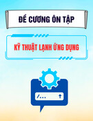 Ngân hàng trắc nghiệm Kỹ thuật lạnh ứng dụng: Đề cương [chuẩn nhất]