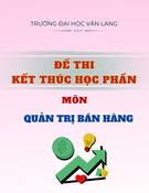 Đề thi Quản trị bán hàng học kì 2 năm 2024-2025: Đề thi kết thúc học phần