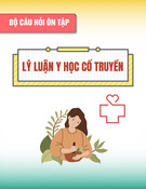 Bộ câu hỏi ôn tập Lý luận Y học cổ truyền có đáp án, chuẩn nhất