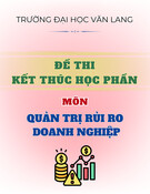 Đề thi Quản trị rủi ro doanh nghiệp học kì 1 năm 2024-2025 có đáp án (Đề 2) - Mới nhất