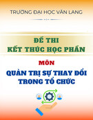 Đề thi Quản trị sự thay đổi trong tổ chức học kì 1 năm 2024-2025