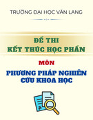 Đề thi Phương pháp nghiên cứu khoa học học kì 3 năm 2024-2025: Đề thi kết thúc học phần