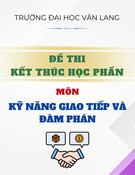 Đề thi Kỹ năng giao tiếp và đàm phán học kì 3 năm 2024-2025 (có đáp án)
