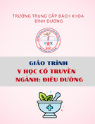 Giáo trình Y học cổ truyền Điều dưỡng Trung cấp - Trường Trung cấp Bách khoa Bình Dương