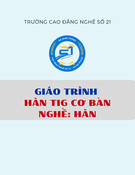 Giáo trình Hàn TIG cơ bản (Cao đẳng/Trung cấp): Nghề Hàn từ Trường Cao đẳng Nghề số 21