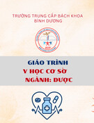Giáo trình Y học cơ sở Dược Trung cấp - Trường Trung cấp Bách khoa Bình Dương