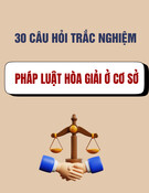 30 câu hỏi trắc nghiệm pháp luật Hòa giải ở cơ sở [Tài liệu]