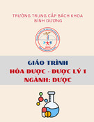 Giáo trình Hóa dược - dược lý 1 (Trung cấp Dược): Trường Trung cấp Bách khoa Bình Dương