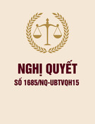 Nghị quyết 1685/NQ-UBTVQH15: [Thêm mô tả chi tiết, phù hợp nội dung nghị quyết]