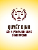 Quyết định 41/2024/QĐ-UBND Bình Dương: [Thông tin chi tiết/Nội dung chính]
