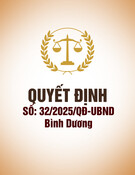 Quyết định số 32/2025/QĐ-UBND Bình Dương: Thông tin chi tiết và mới nhất