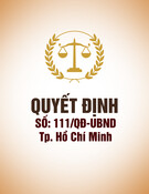 Quyết định 111/QĐ-UBND Tp. Hồ Chí Minh: [Thêm từ mô tả nếu cần]