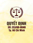 Quyết định số 253/QĐ-UBND TP. Hồ Chí Minh