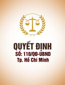 Quyết định số 110/QĐ-UBND Tp. Hồ Chí Minh: Thông tin chi tiết và mới nhất