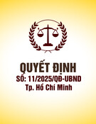 Quyết định số 11/2025/QĐ-UBND Tp. Hồ Chí Minh: [Thông tin chi tiết/Nội dung chính]