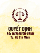 Quyết định số 16/2025/QĐ-UBND Tp. Hồ Chí Minh: [Thông tin chi tiết/ Nội dung chính]