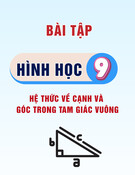 Bài tập Hình học lớp 9: Hệ thức về cạnh và góc trong tam giác vuông (chuẩn nhất)