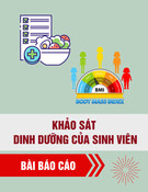 Bài Báo Cáo Khảo Sát Dinh Dưỡng Sinh Viên