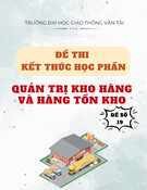 Đề thi Quản trị kho hàng và hàng tồn kho kết thúc học phần - Đề số 19