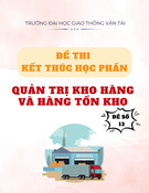 Đề thi Quản trị kho hàng và hàng tồn kho kết thúc học phần - Đề số 13