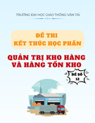 Đề thi Quản trị kho hàng và hàng tồn kho kết thúc học phần - Đề số 12
