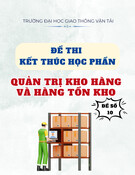 Đề thi Quản trị kho hàng và hàng tồn kho kết thúc học phần - Đề số 10