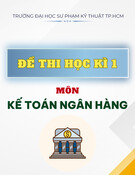 Đề thi Kế toán ngân hàng cuối học kì 1 năm 2023-2024