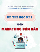 Đề thi Marketing căn bản học kì 1 năm 2021-2022