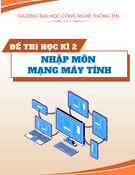 Đề thi học kì 2 môn Nhập môn Mạng máy tính