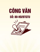 Công văn số 80-HD/BTGTU