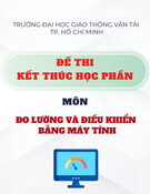 Đề thi Đo lường và Điều khiển bằng Máy tính: Kết thúc học phần